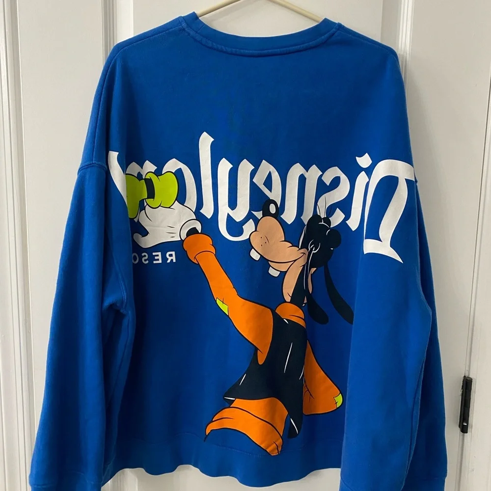 DisneyParks Disneyland Resort Goofy Back to Front Pullover Sweatshirt F - Picture 4 of 7